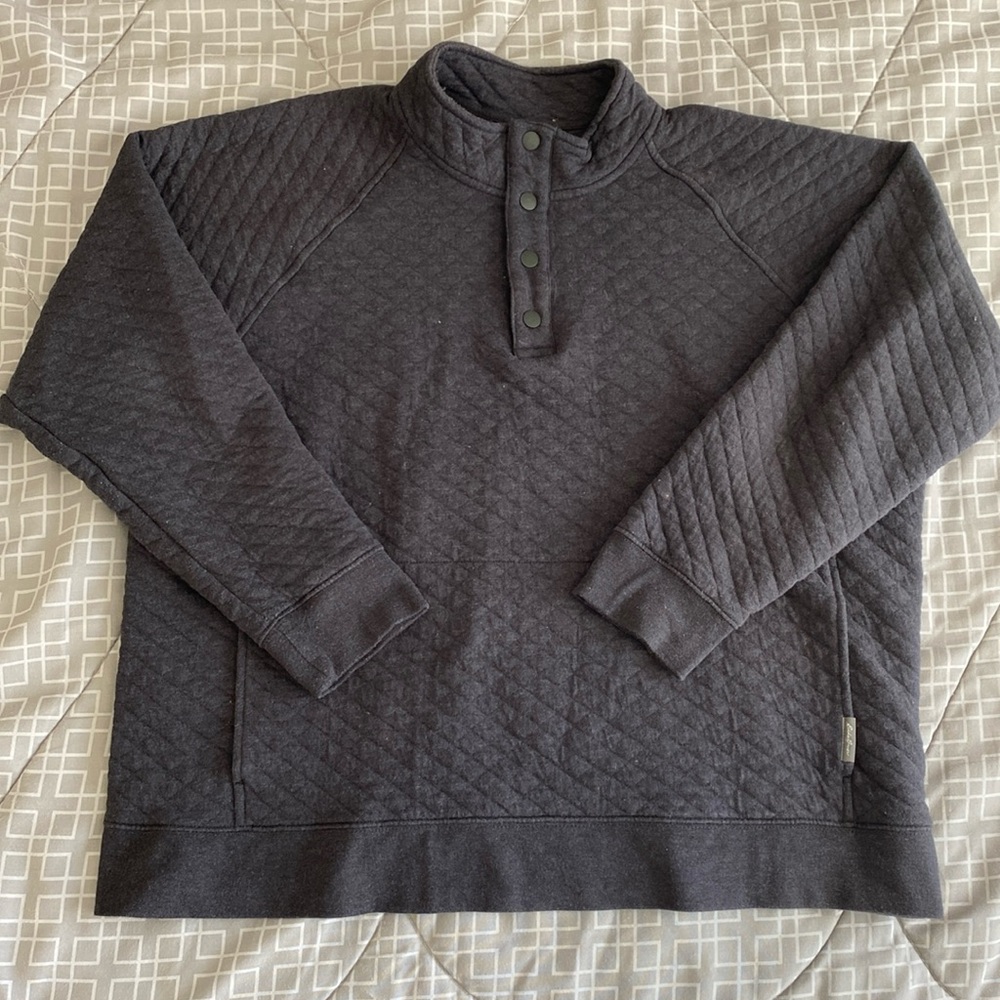 Eddie Bauer black harlequin fabric jacket